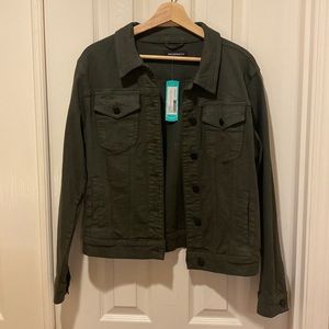 Prosperity Jolene Stretch Colored Denim Jacket~ Olive ~ Large